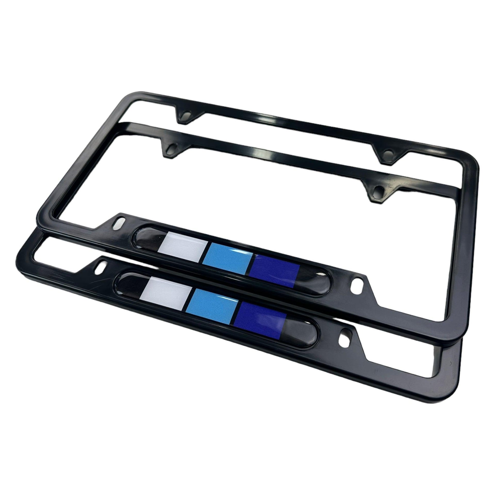 Autowin Number Plate Holder USA Standard Size Retro Blue - AutoWin