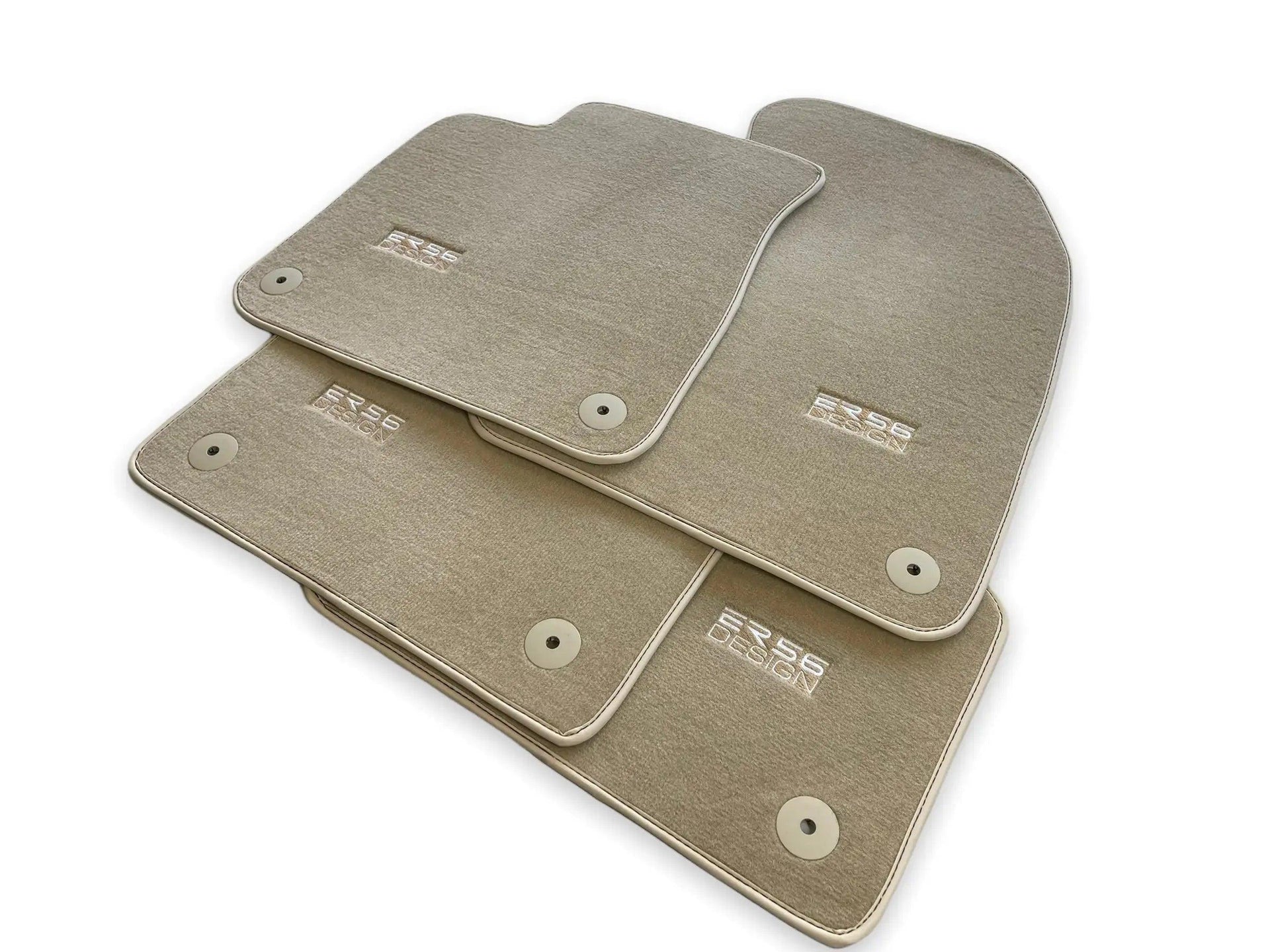 Beige Floor Mats for Audi A6 - C6 Allroad Quattro Facelift (2008-2011) | ER56 Design - AutoWin