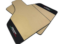 Beige Floor Mats for Lamborghini Diablo 1990-2001 With Alcantara Leather - AutoWin