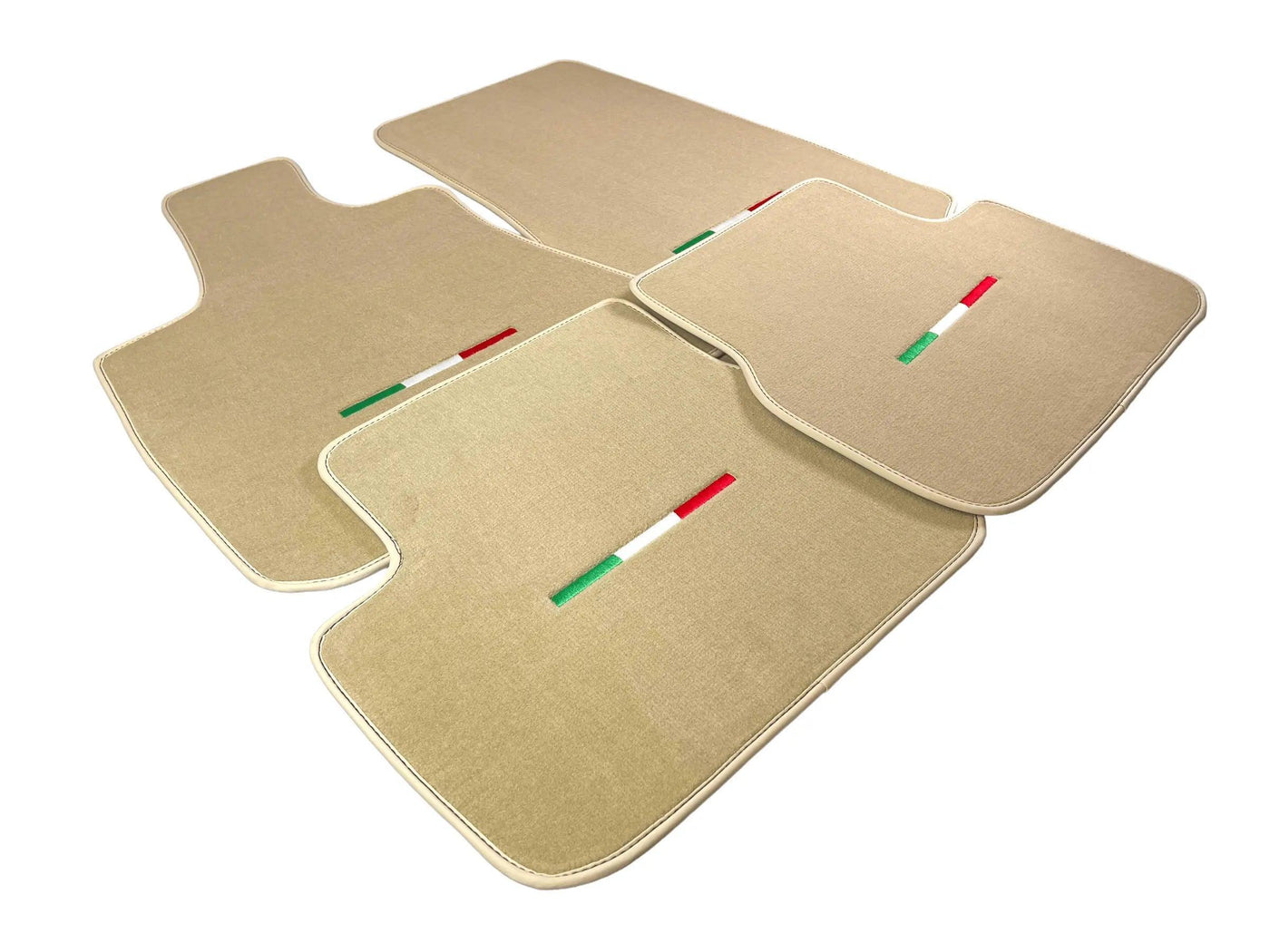 Beige Floor Mats For Maserati Ghibli 2013-2022 Italy Edition - AutoWin