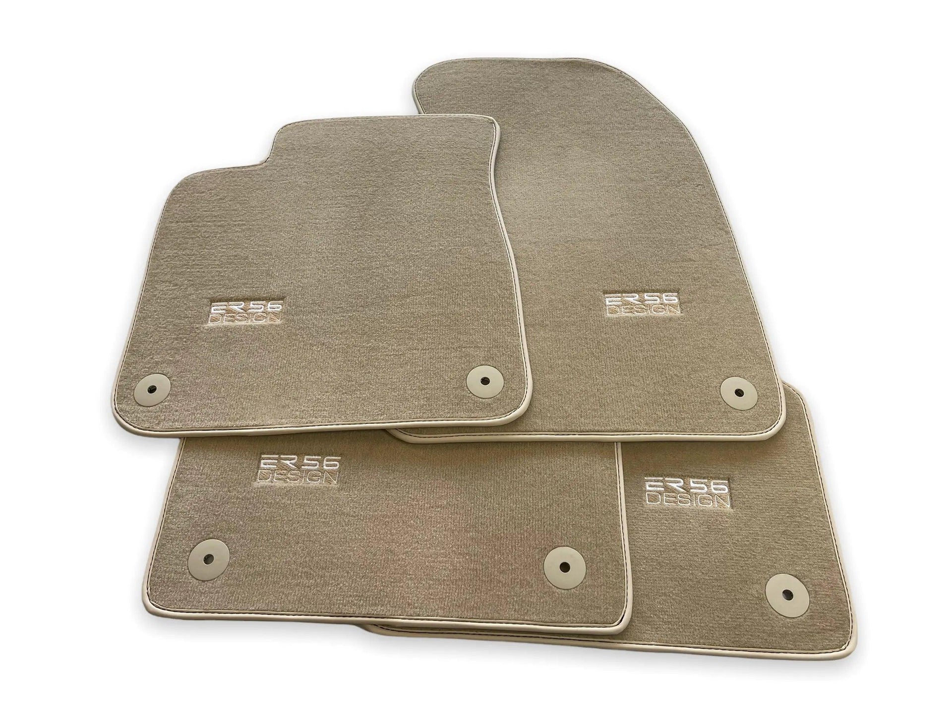 Beige Floor Mats for Porsche Cayenne (2018-2023) | ER56 Design - AutoWin