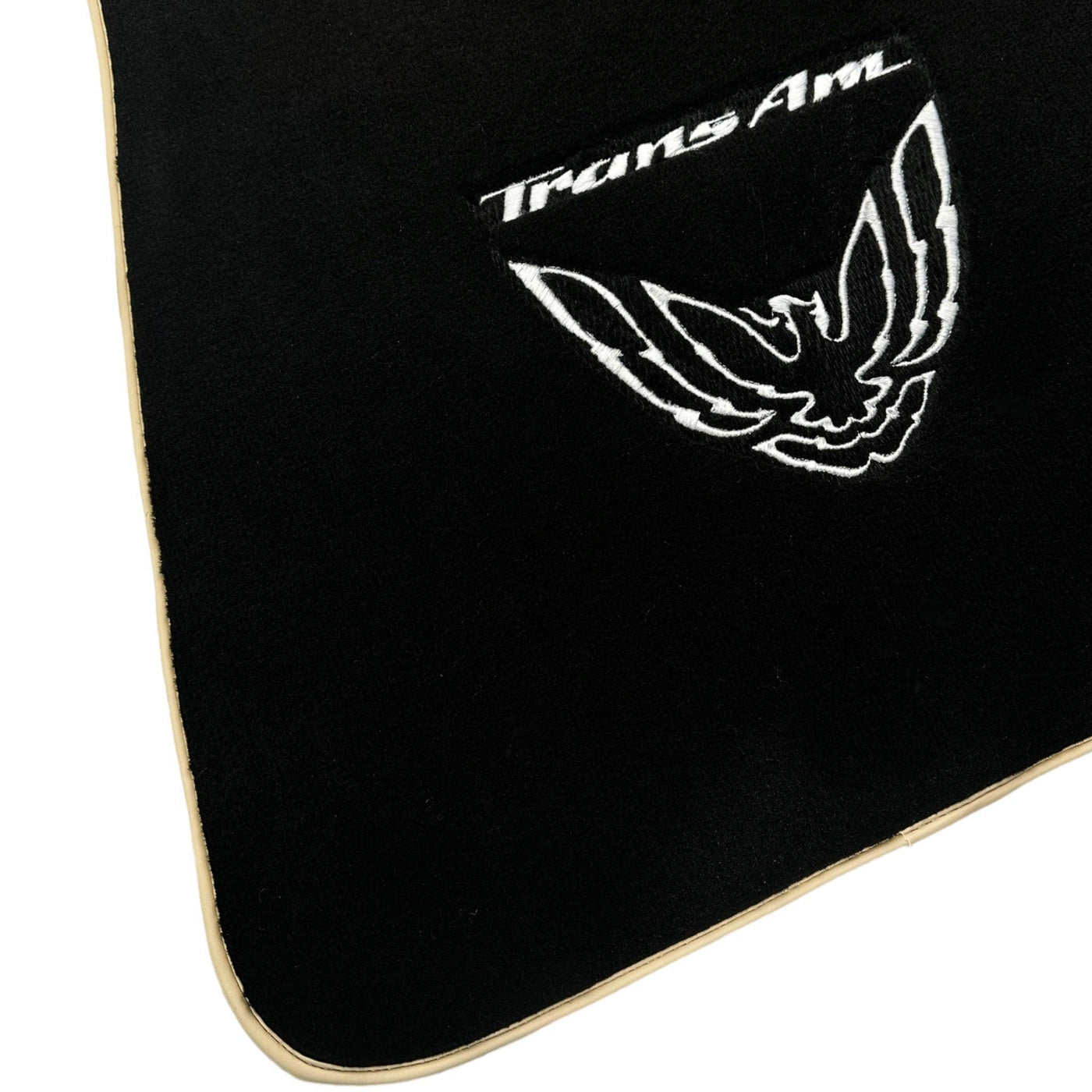 Black Floor Mats Beige Trim for Pontiac FireBird (1970-1981) Trans Am - AutoWin