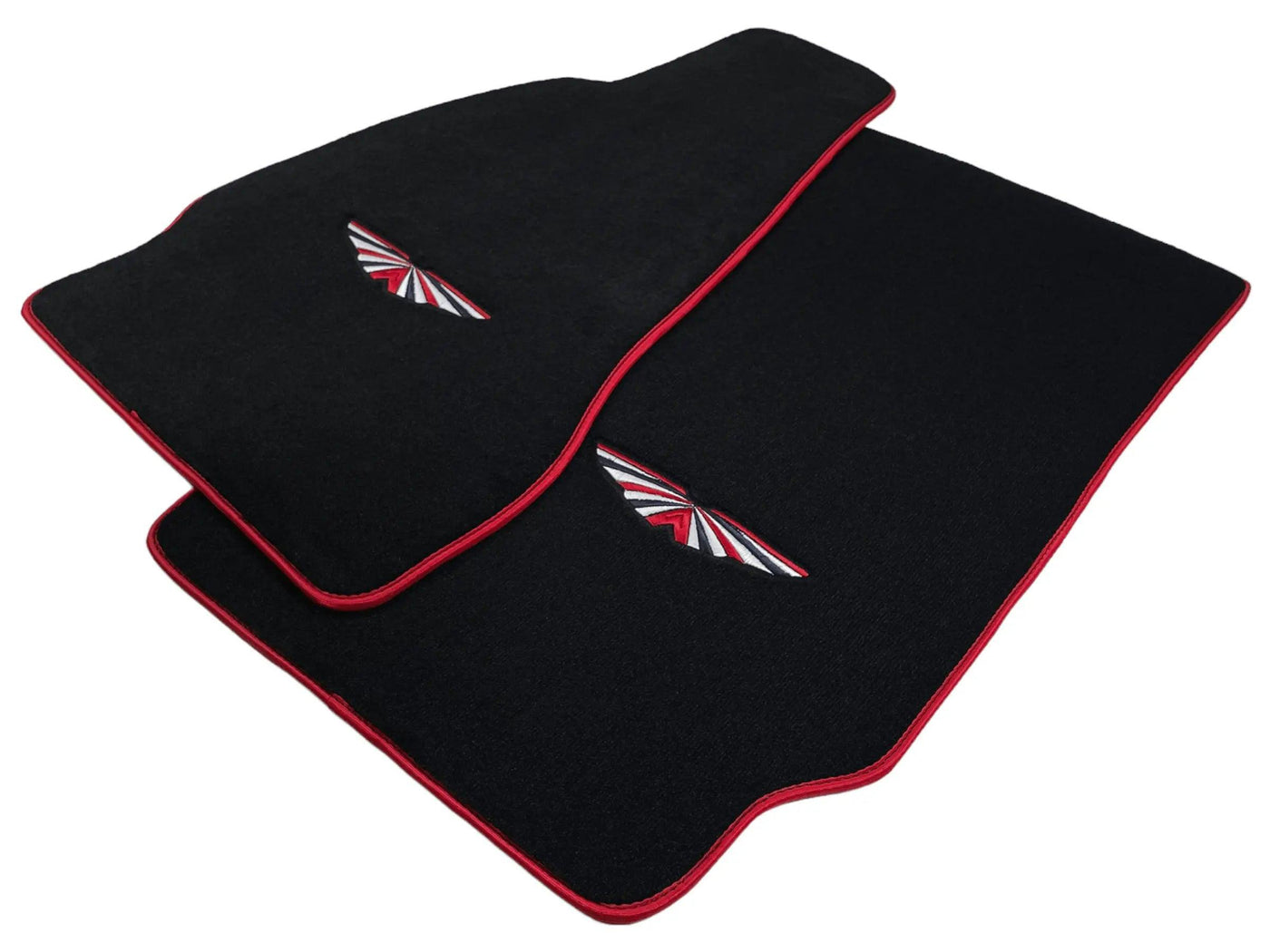 Black Floor Mats For Aston Martin Vanquish (2012–2018) Red Trim - AutoWin