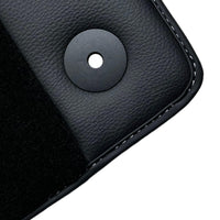 Black Floor Mats for Audi TT MK1 Convertible (1998-2006) with Leather - AutoWin