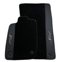 Black Floor Mats For Bentley Continental GT (2018–2023) Speed with Leather - AutoWin