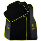 Black Floor Mats For BMW 3 Series E92 | Fighter Jet Edition | Yellow Trim - AutoWin