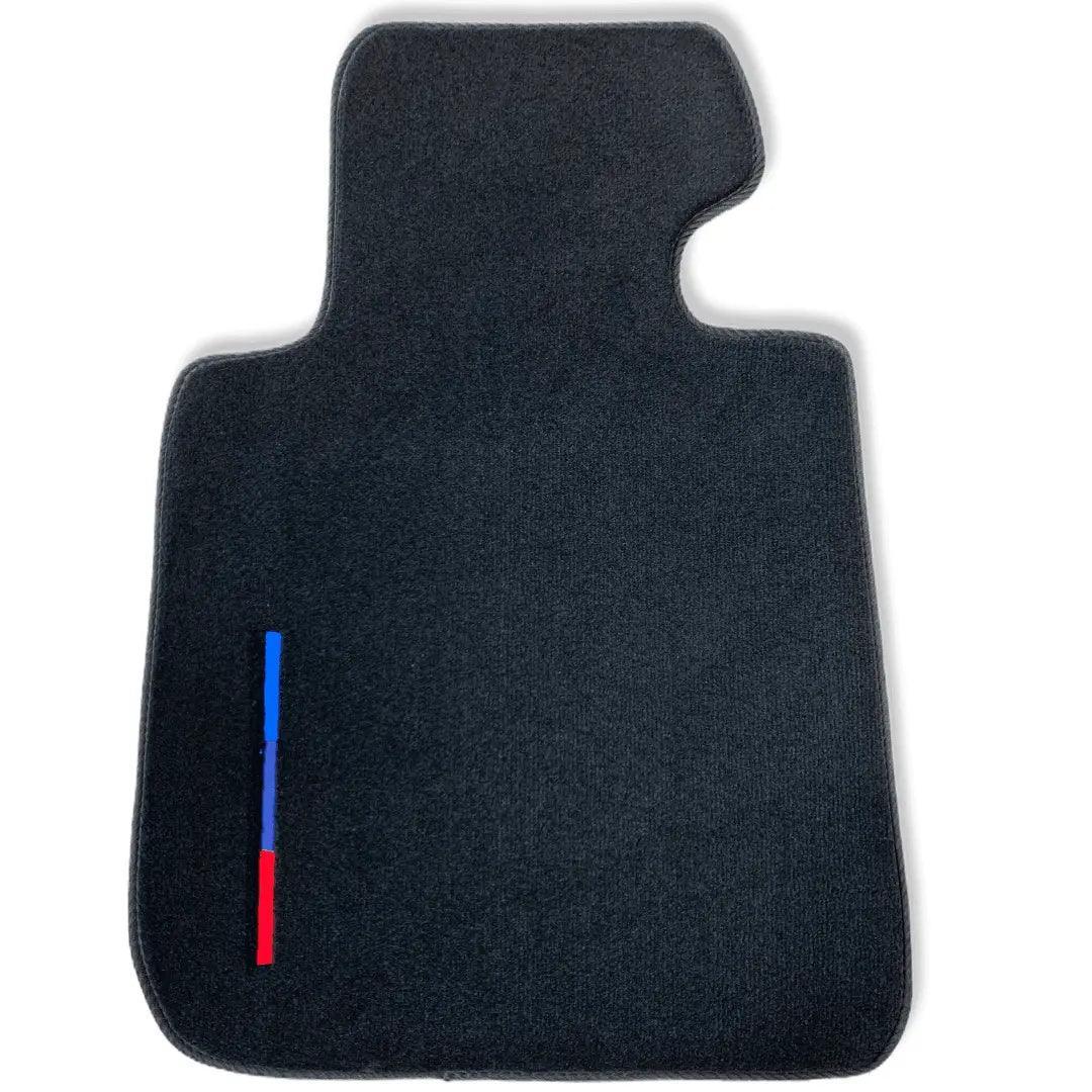 Black Floor Mats For BMW 4 Series G23 Convertible With 3 Color Stripes Tailored Set Perfect Fit - AutoWin