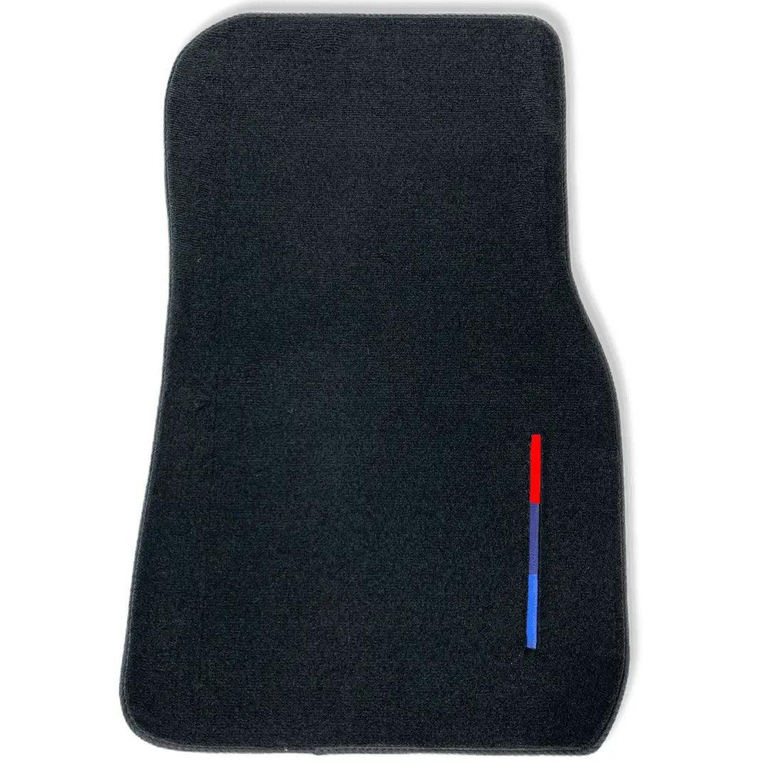 Black Floor Mats For BMW 4 Series G23 Convertible With 3 Color Stripes Tailored Set Perfect Fit - AutoWin