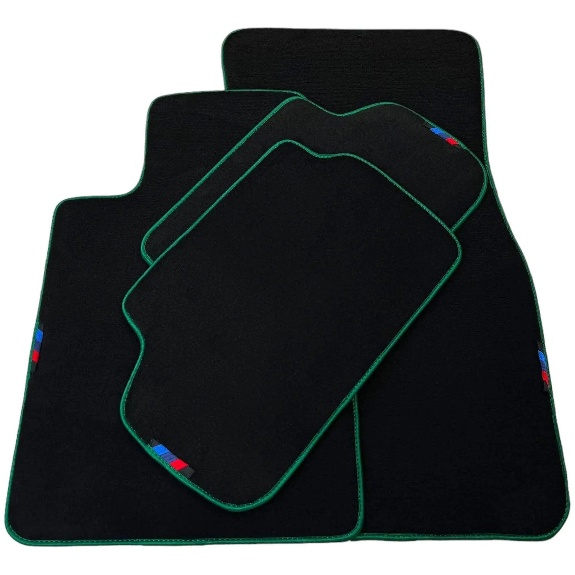 Black Floor Mats For BMW X4M Series F98 | Green Trim - AutoWin