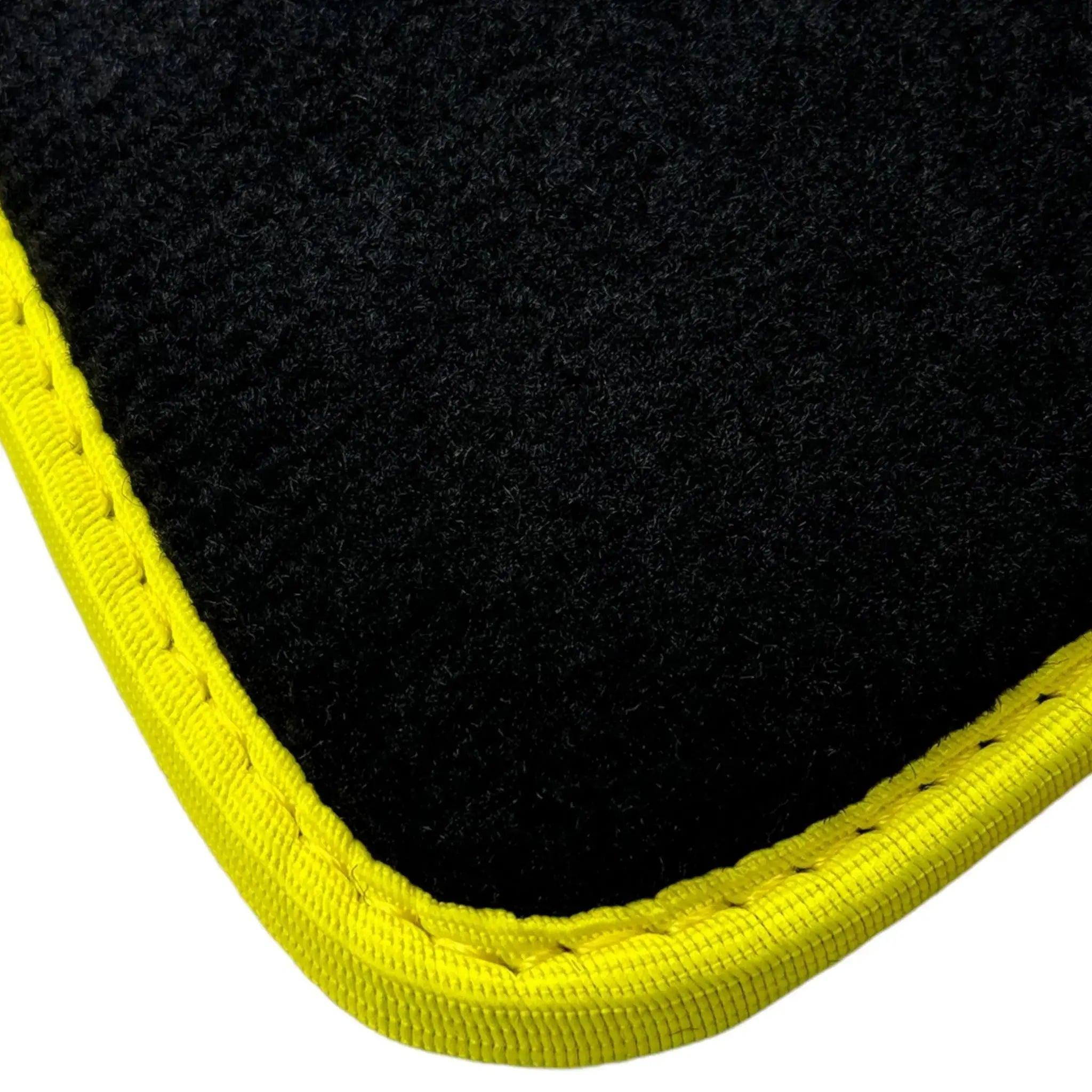 Black Floor Mats For BMW X5 Series G05 | Fighter Jet Edition | Yellow Trim - AutoWin