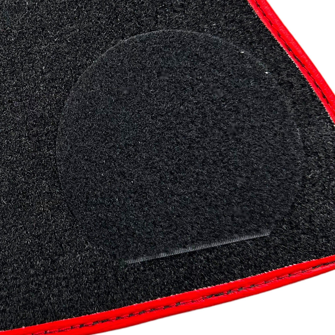 Black Floor Mats for Ferrari 296 GTB (2022-2024) with Leather and Red Trim - AutoWin