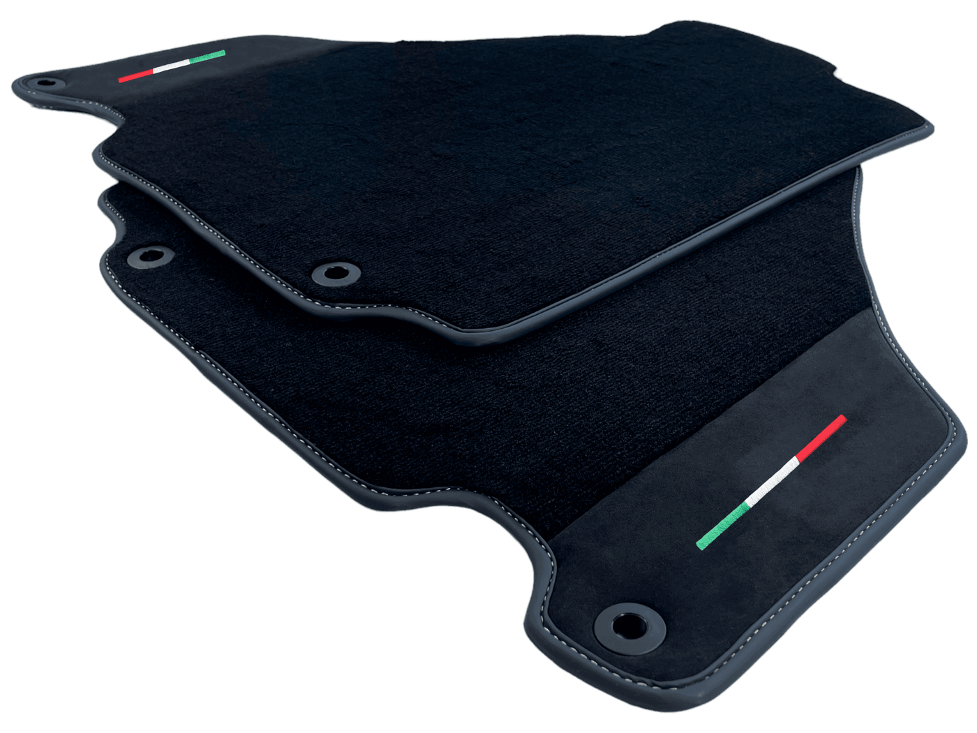 Black Floor Mats For Ferrari 360 Modena 1999-2005 With Alcantara Leather - AutoWin
