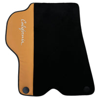 Black Floor Mats for Ferrari California (2008-2014) with Beige Tradizione Nappa Leather - AutoWin