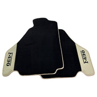 Black Floor Mats For Ferrari F430 2004-2009 With Beige Leather - AutoWin