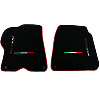 Black Floor Mats For Ferrari GTC4 Lusso (2016-2023) Italian Edition with Red Trim - AutoWin