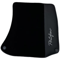 Black Floor Mats For Ferrari Portofino (2018-2023) With Leather - AutoWin