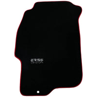 Black Floor Mats For Honda Civic VI (1995-2000) ER56 Design with Red Trim - AutoWin