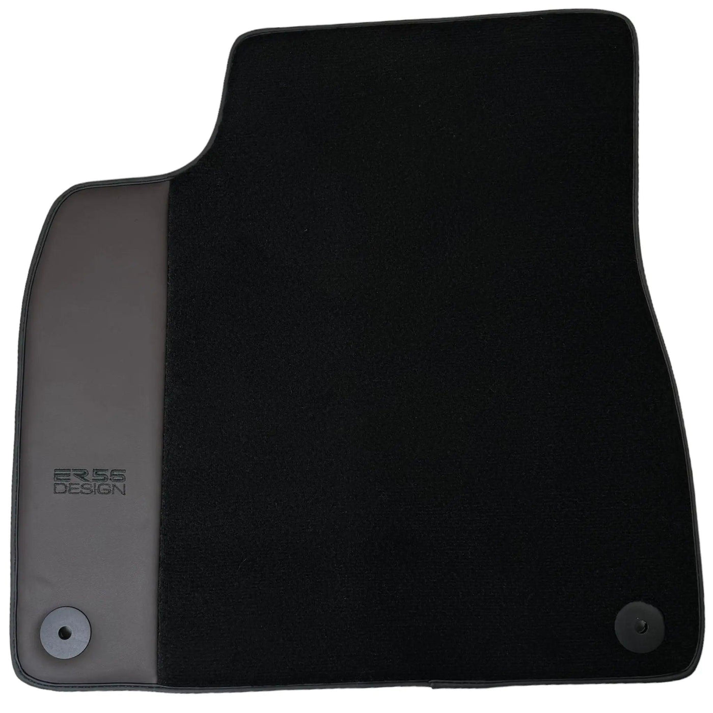 Black Floor Mats for Lamborghini Urus with Dark Brown Leather | ER56 Design - AutoWin