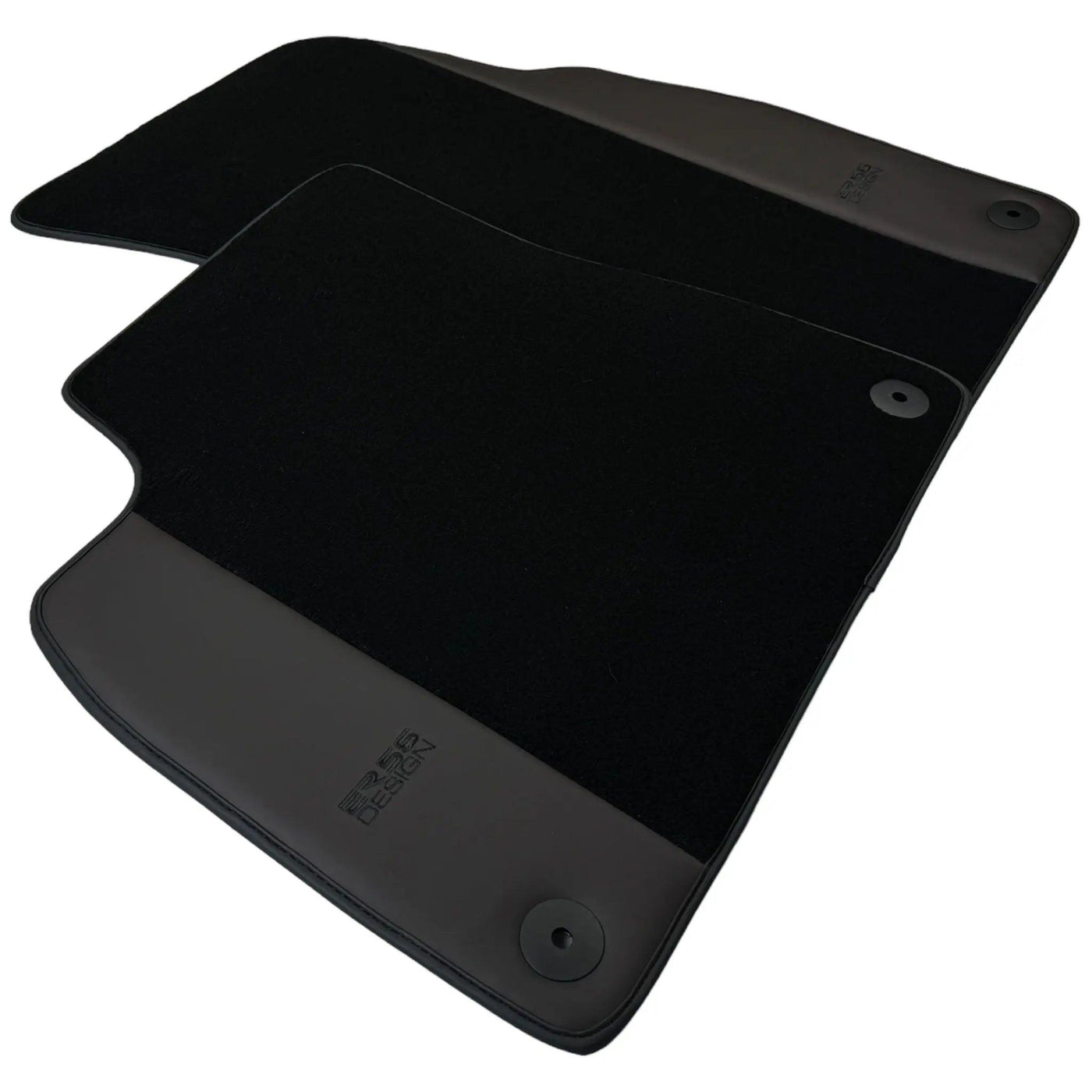 Black Floor Mats for Lamborghini Urus with Dark Brown Leather | ER56 Design - AutoWin