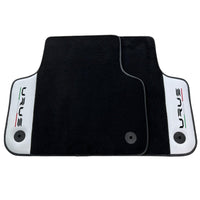 Black Floor Mats for Lamborghini Urus With White Leather - AutoWin