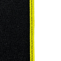 Black Floor Mats for McLaren 600 LT (2018-2020) With Yellow Trim - AutoWin