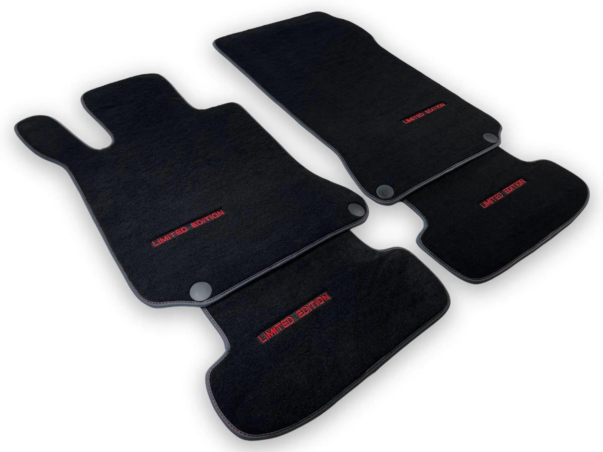 Black Floor Mats For Mercedes Benz E-Class A207 Convertible Facelift (2013-2017) | Limited Edition - AutoWin