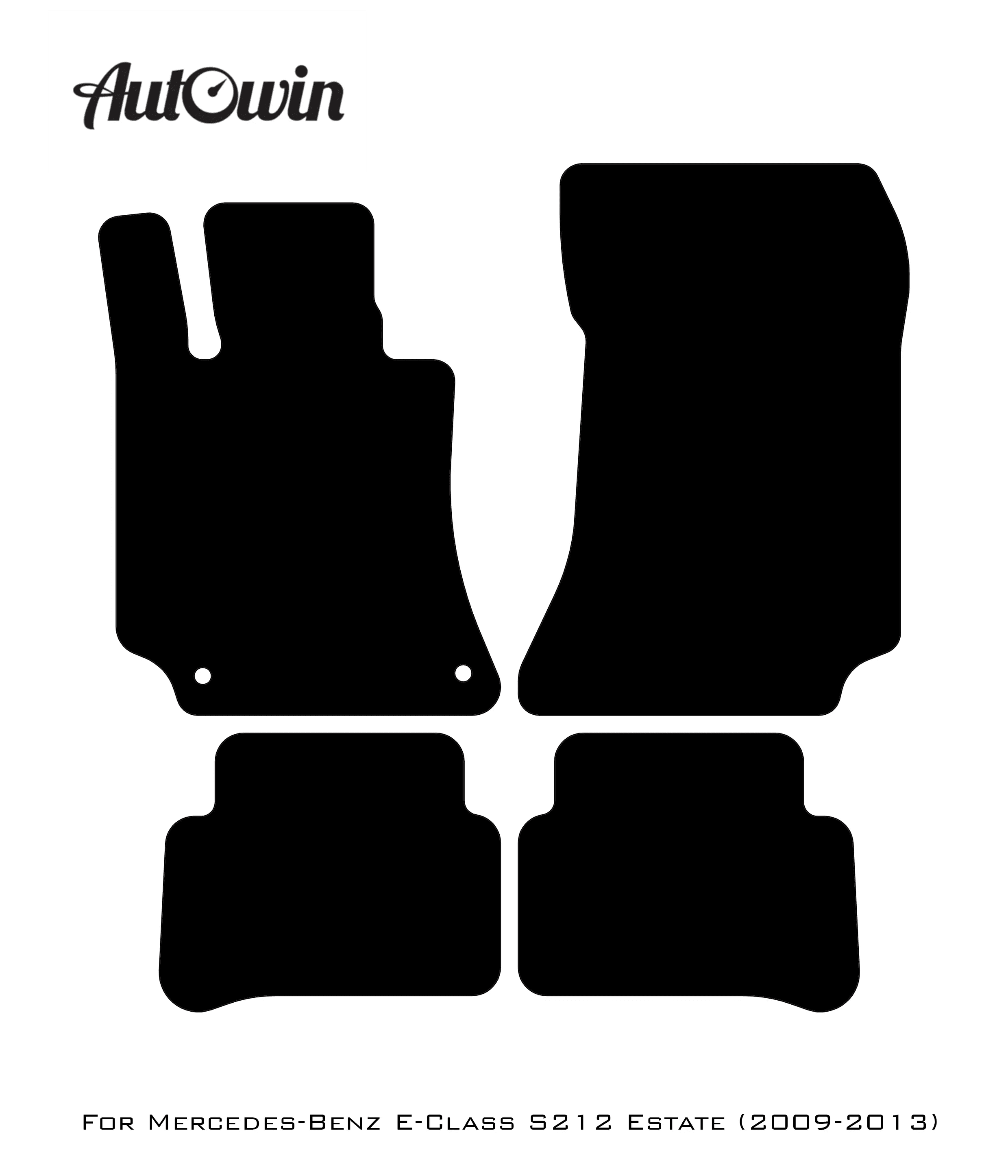 Black Floor Mats For Mercedes Benz E-Class S212 Estate (2009-2013) | Limited Edition - AutoWin