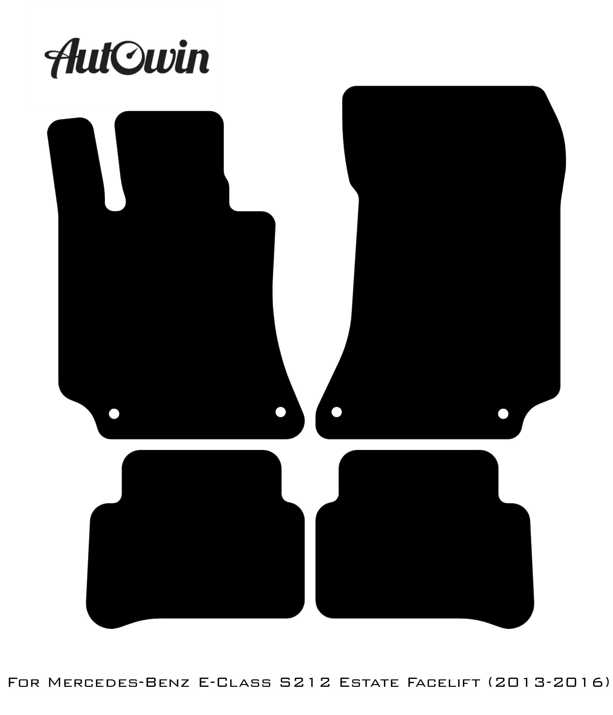 Black Floor Mats For Mercedes Benz E-Class S212 Estate Facelift (2013-2016) | Limited Edition - AutoWin