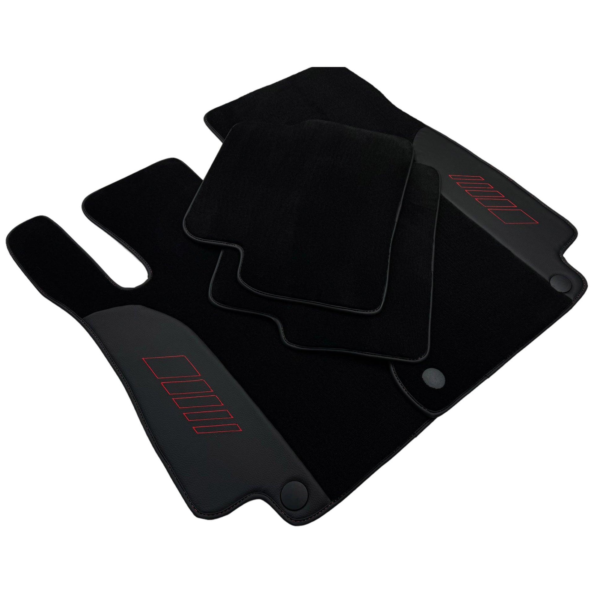 Black Floor Mats For Mercedes Benz E-Class W213 Sedan (2016-2020) Hybrid | AutoWin Edition - AutoWin