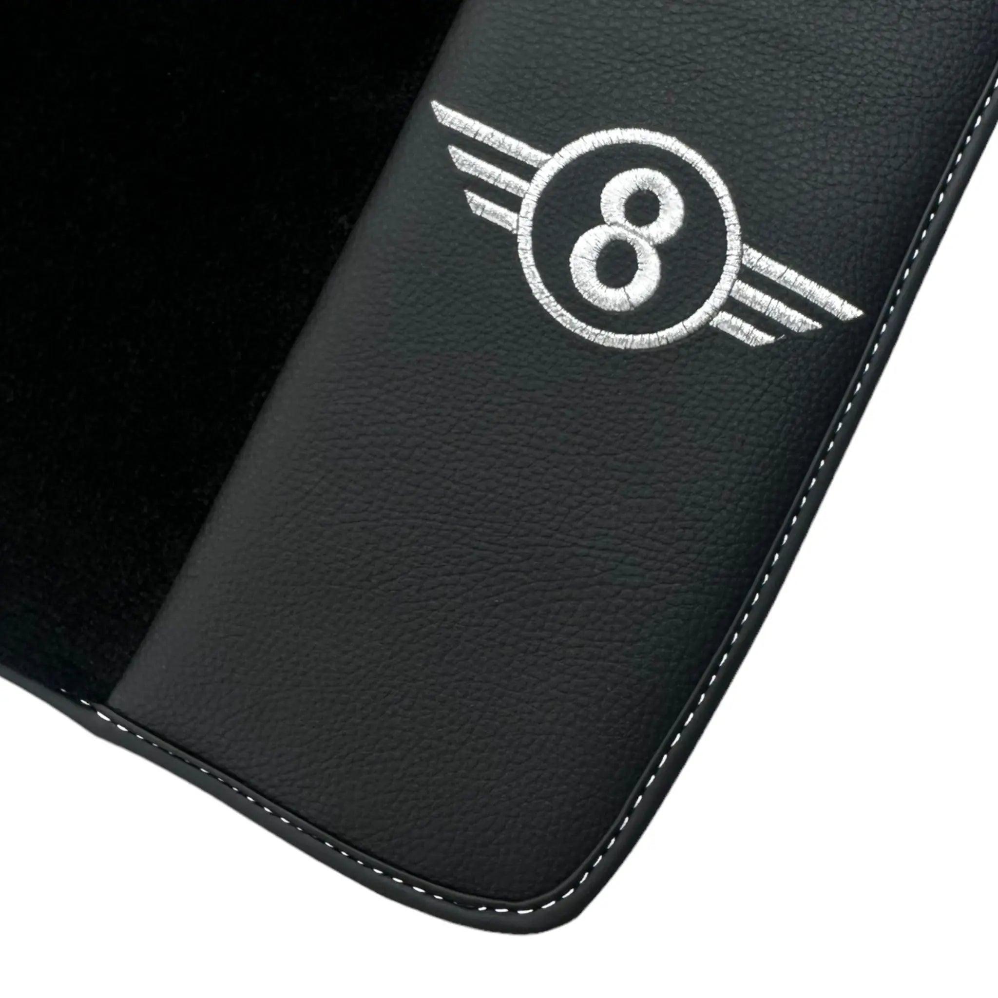 Black Floor Mats for Mini Cooper F56 (2013-2022) with Leather - AutoWin