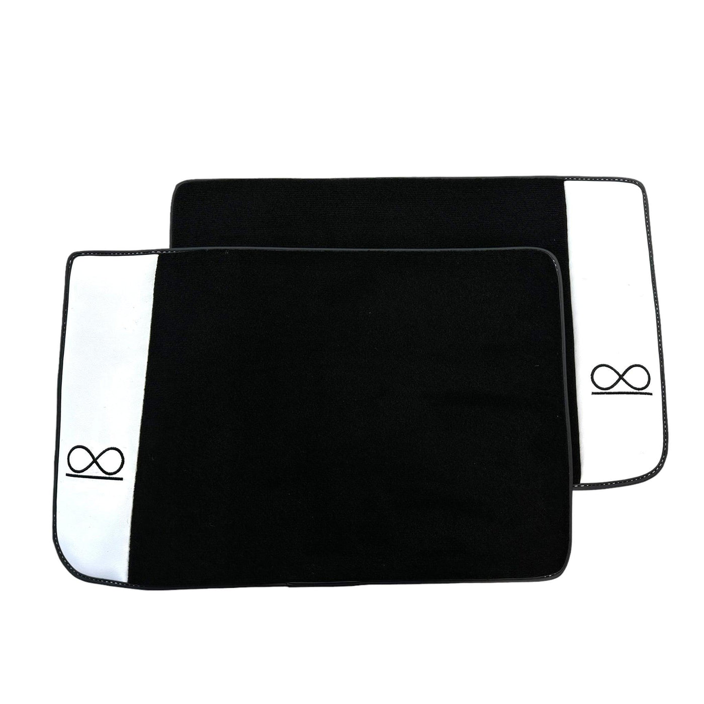 Black Floor Mats For Rolls Royce Black Badge Cullinan White Leather - AutoWin