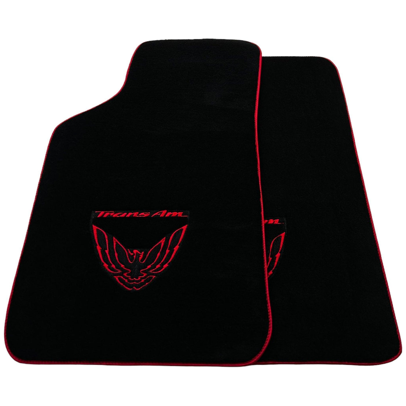 Black Floor Mats Red Trim for Pontiac FireBird (1970-1981) Trans Am - AutoWin