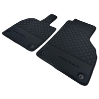Black Leather Floor Mats for Lamborghini Aventador | Black Stitching - AutoWin