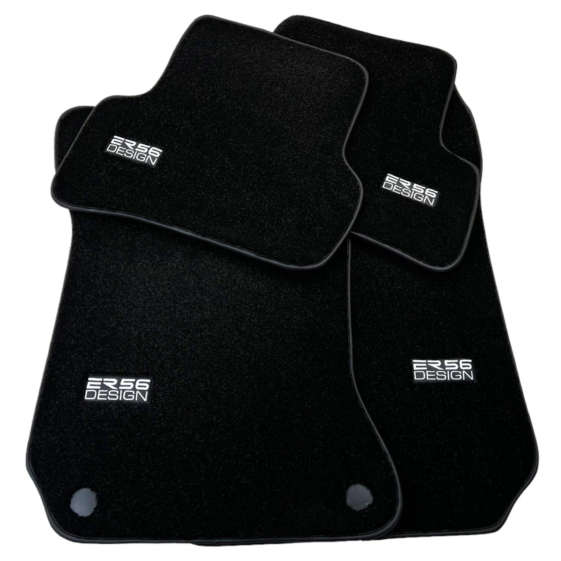 Black Luxury Floor Mats For Mercedes Benz E-Class W213 Sedan (2016-2020) Hybrid | ER56 Design - AutoWin