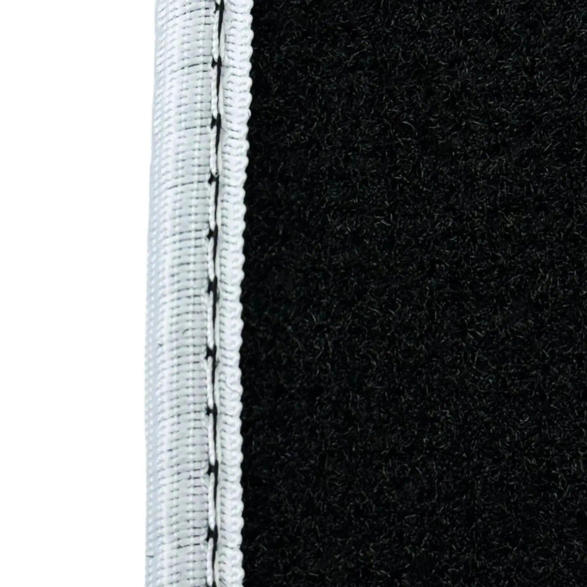 Black Mats For BMW 8 Series E31 2-door Coupe | White Trim - AutoWin