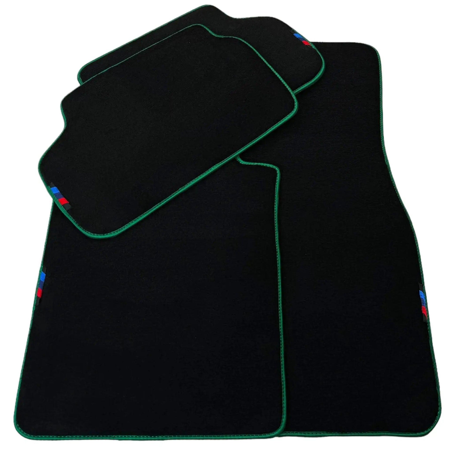 Black Mats For BMW M3 E93 | Green Trim - AutoWin