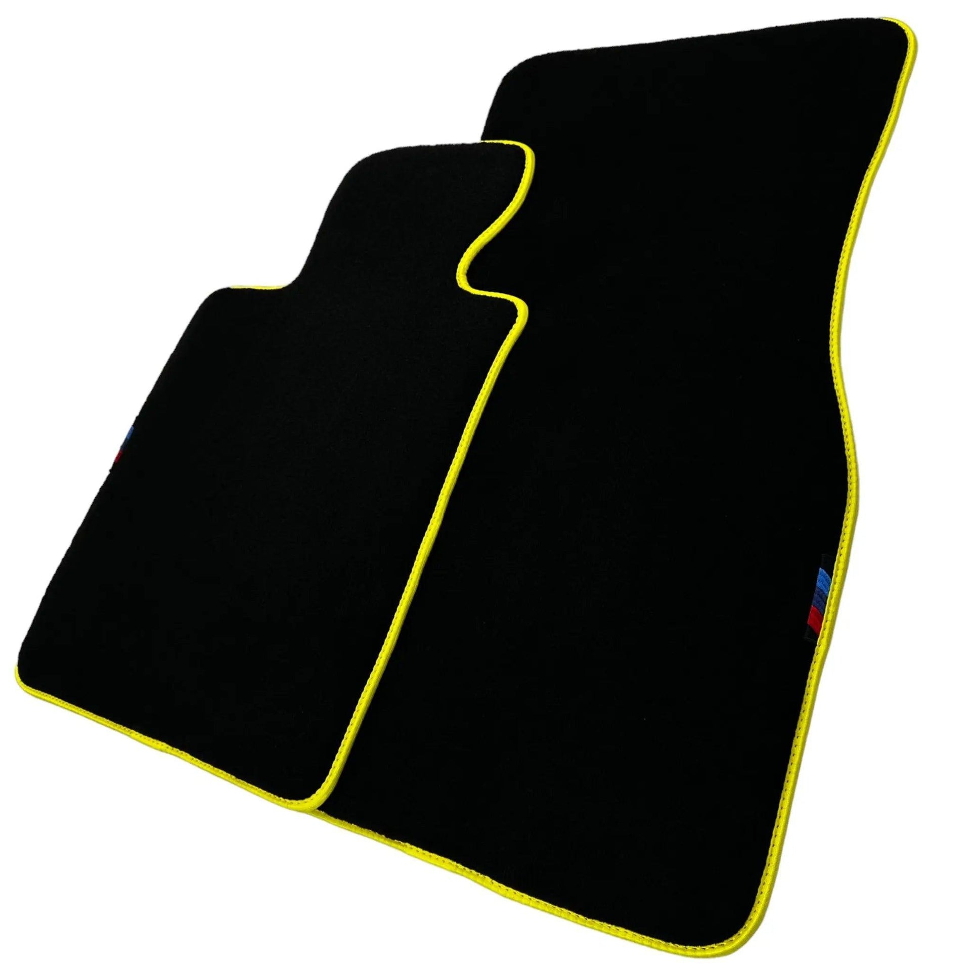 Black Mats For BMW X6M E71 SUV | Yellow Trim - AutoWin