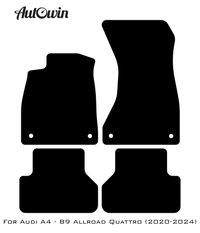 Blue Floor Mats for Audi A4 - B9 Allroad Quattro (2020-2024) | ER56 Design - AutoWin