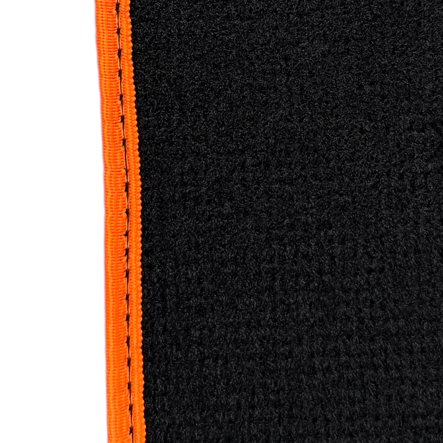 Black Floor Mats for BMW M3 G80 with Orange Trim | German Edition