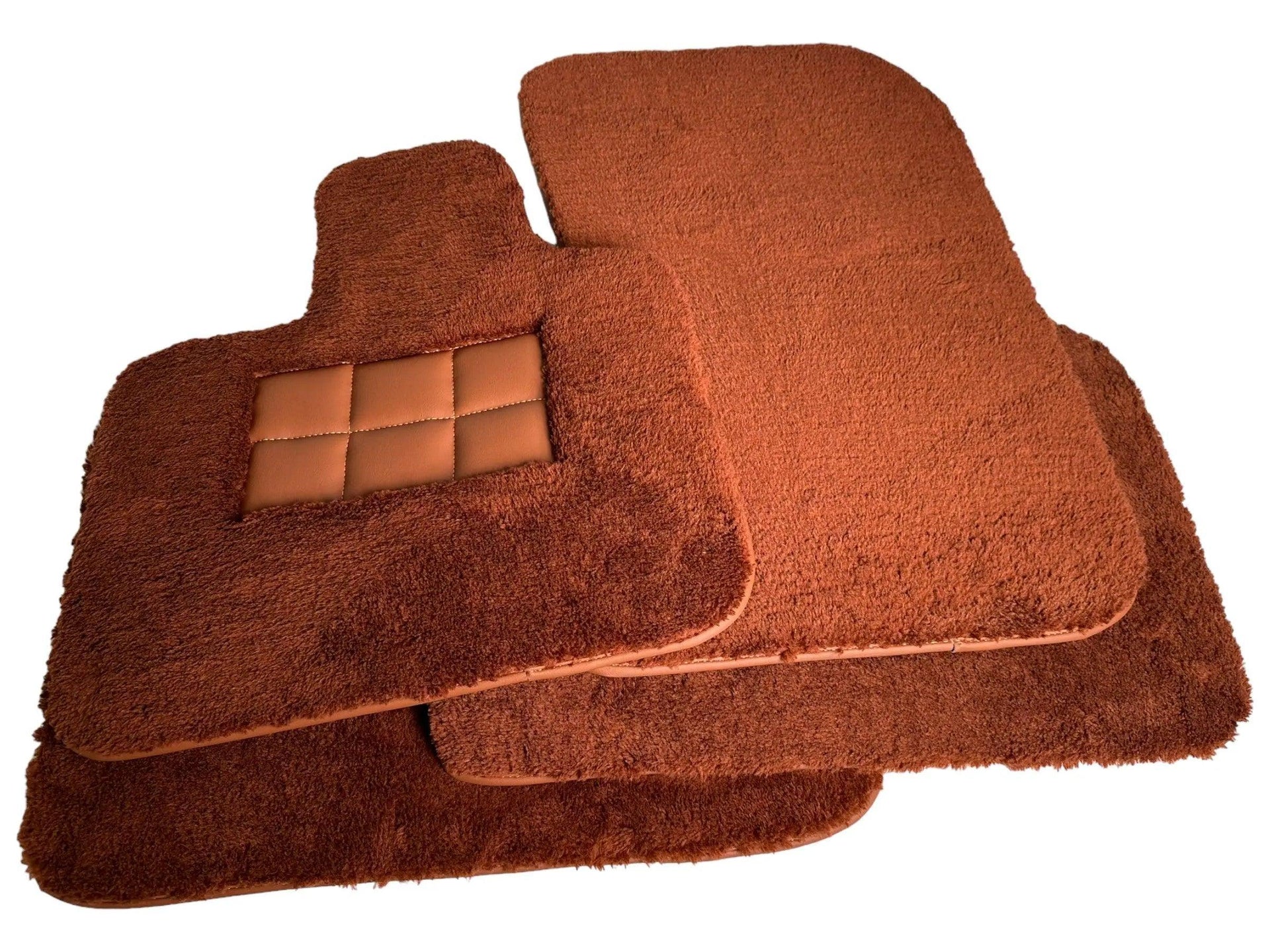 Brown Sheepskin Floor Mats For Bentley Bentayga (2015-2023) Er56 Design Brand - AutoWin