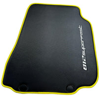Carbon Floor Mats For Ferrari 812 Superfast (2018-2023) with Yellow Trim - AutoWin