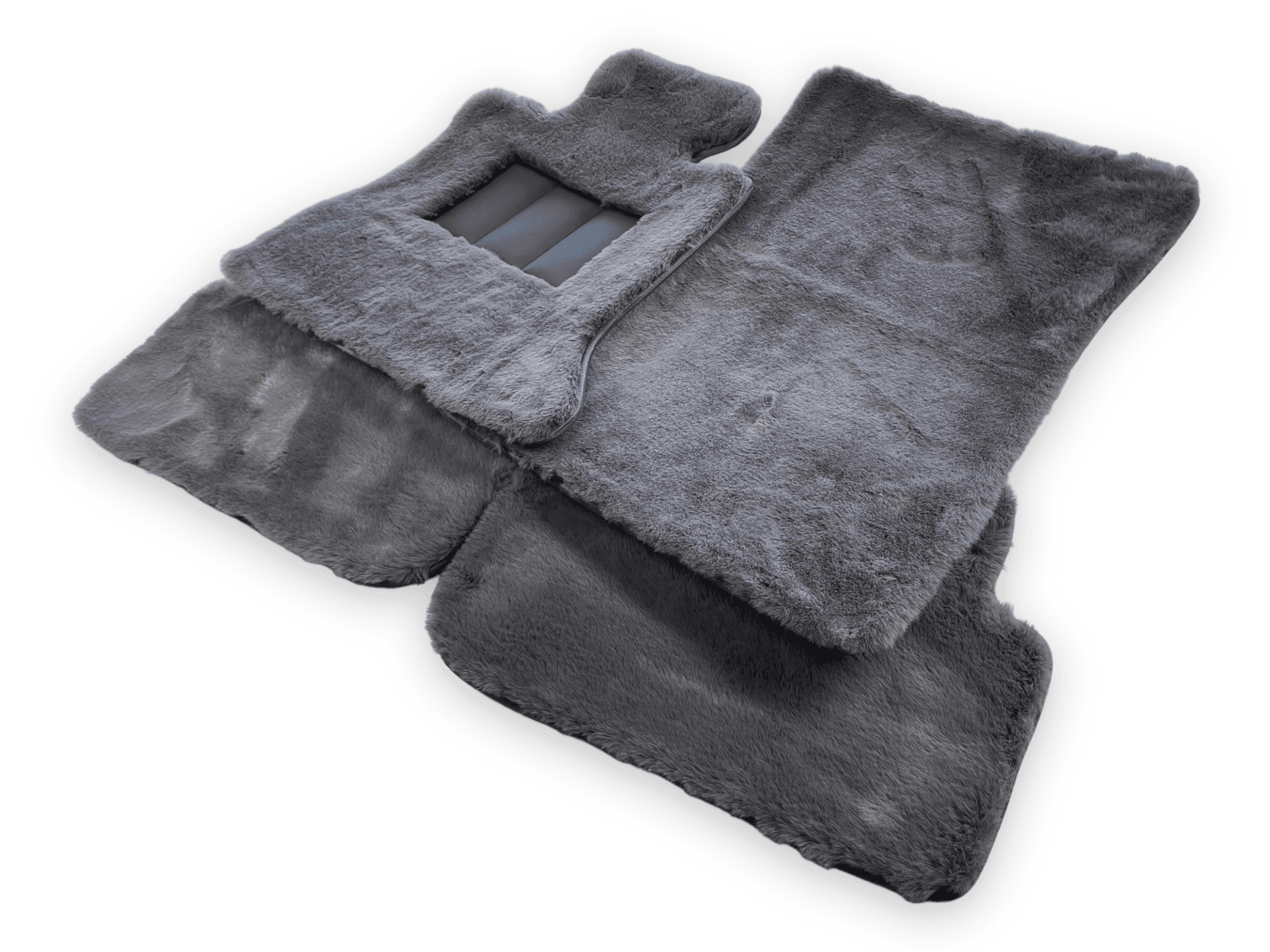Dark Gray Sheepskin Floor Mats For Rolls Royce Spectre (2023-2024) Er56 Design Brand - AutoWin
