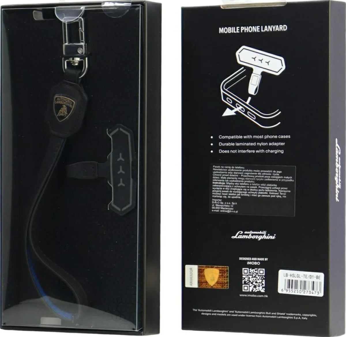 Lamborghini D1 Universal Crossbody Phone Lanyard Strap - Blue