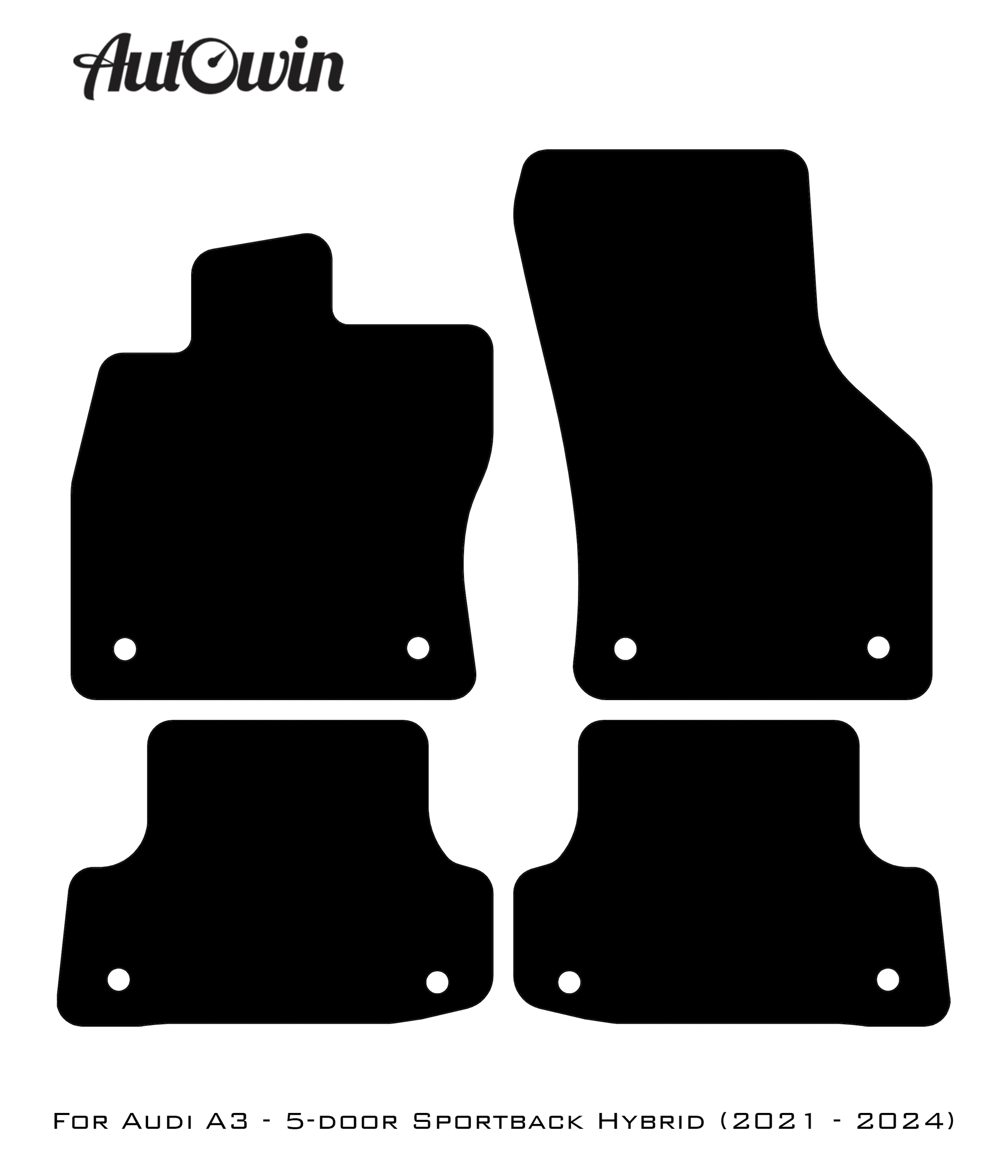 Floor Mats for Audi A3 - 5-door Sportback Hybrid (2021 - 2024) - AutoWin