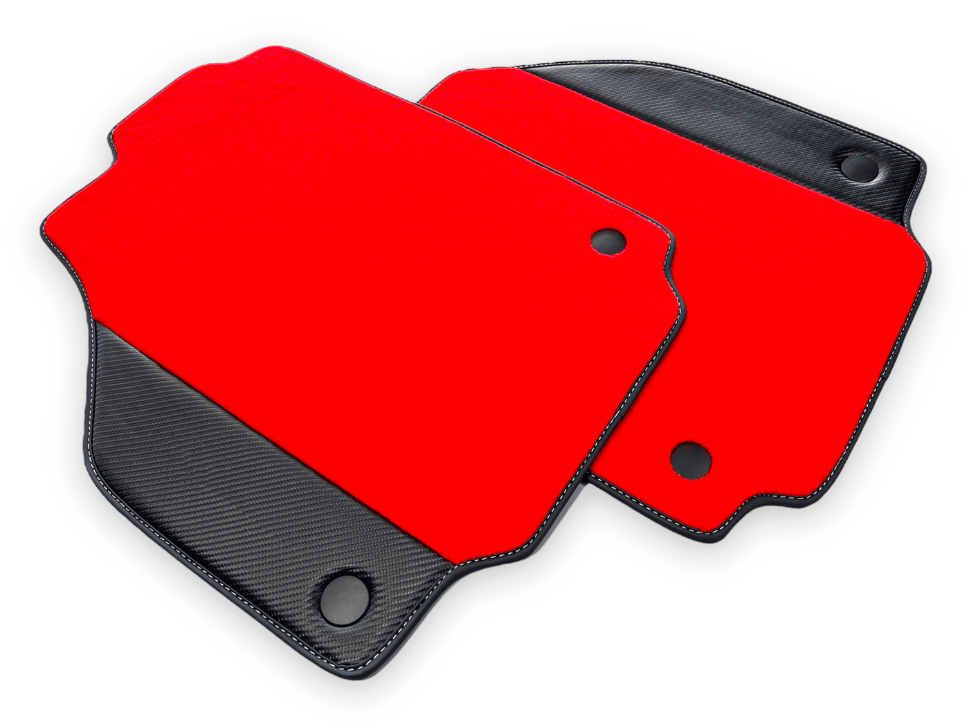 Floor Mats For Ferrari F8 Tributo 2019-2023 With Carbon Leather - AutoWin