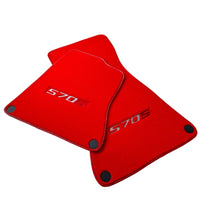 Floor Mats For McLaren 570S Red Tailored Carpets Set AutoWin - AutoWin