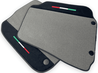 Gray Floor Mats For Ferrari F12 Berlinetta (2012-2022) With Alcantara Leather - AutoWin