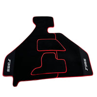 Black Floor Mats For Ferrari F355 1994-1999 With Alcantara Leather - AutoWin