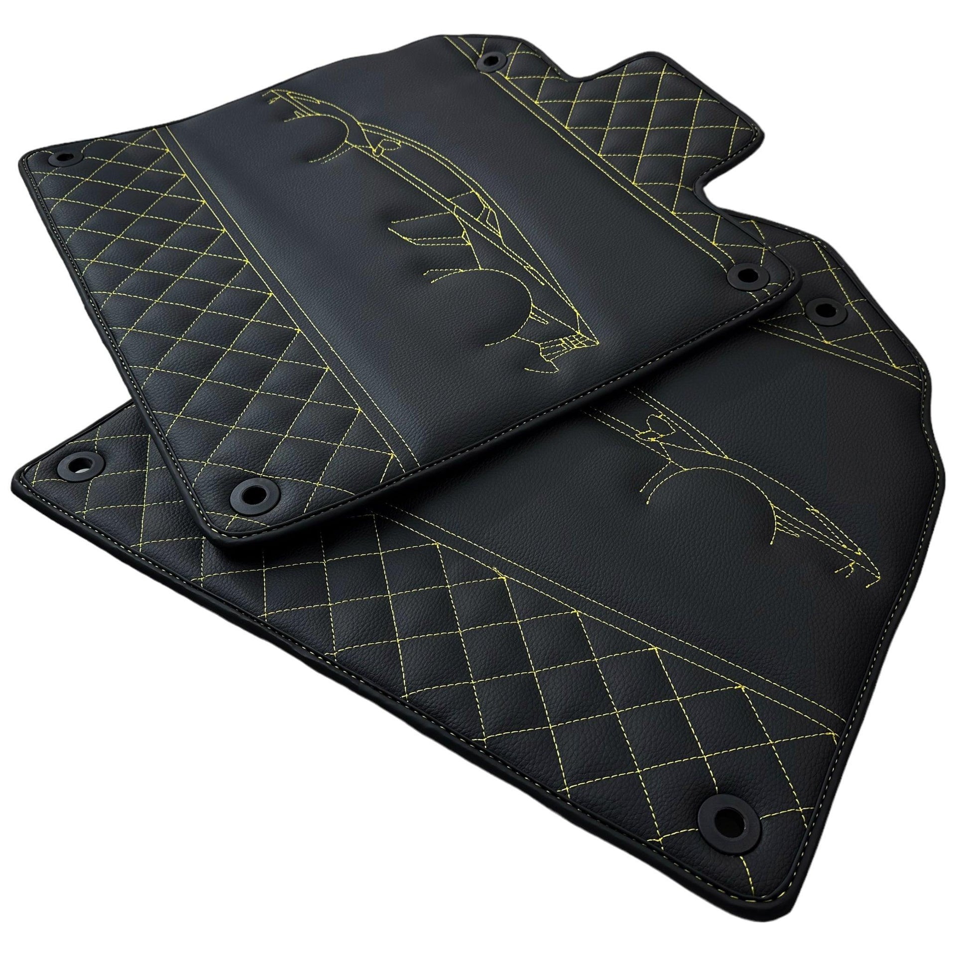 Leather Floor Mats for Lamborghini Aventador SV SVJ - AutoWin