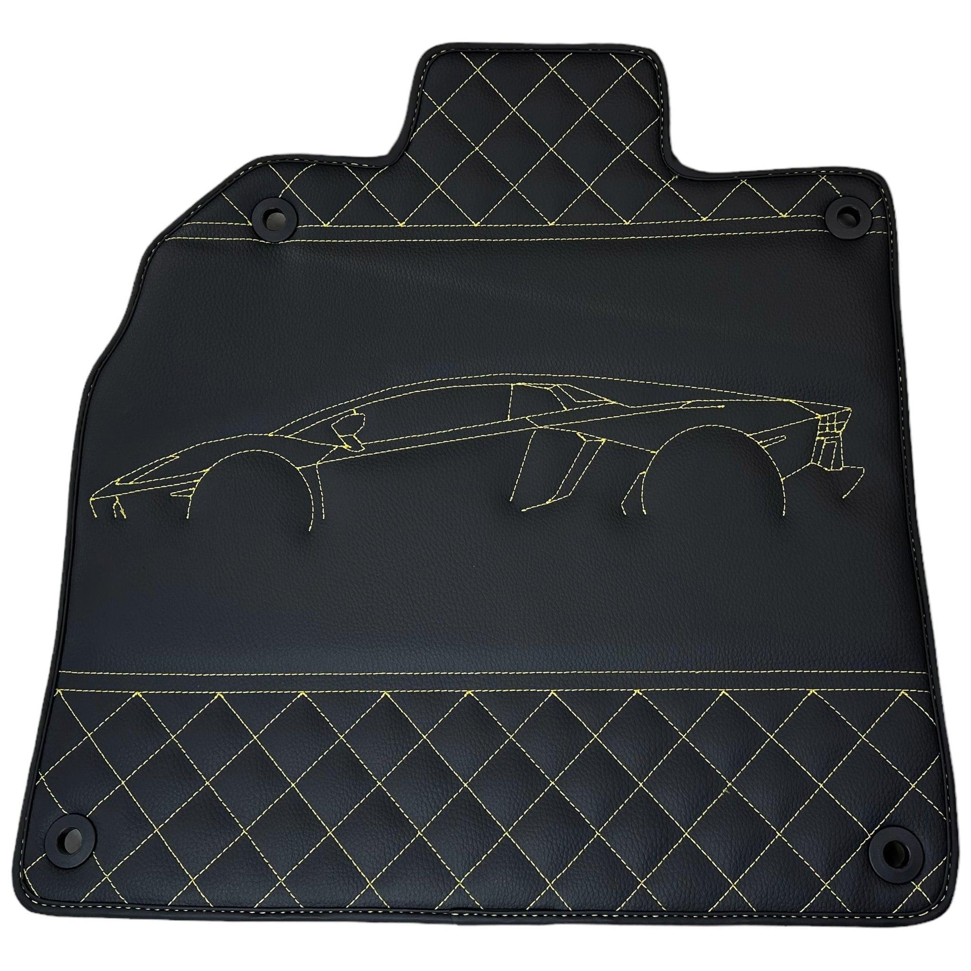 Leather Floor Mats for Lamborghini Aventador SV SVJ - AutoWin
